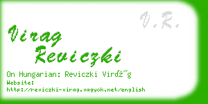 virag reviczki business card